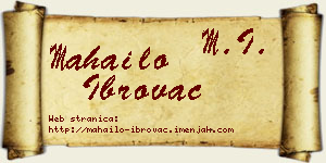 Mahailo Ibrovac vizit kartica